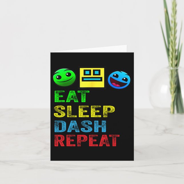 Carte Sleep Dash Répéter le jeu vidéo Géométrie Gamer vi (Devant)