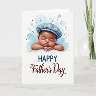 Carte Sleeping Infant Fathers Day Card