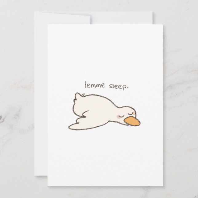 Carte Sleepy Duck (Devant)