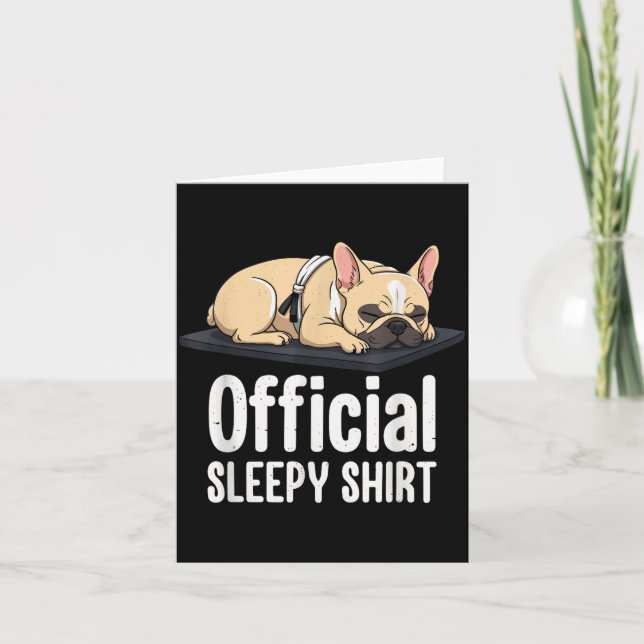 Carte Sleepy French Bulldog Funny Dog Lovers Men Women K (Devant)