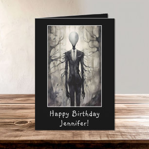 Carte Slenderman Homme Slender heureux Anniversaire Nom