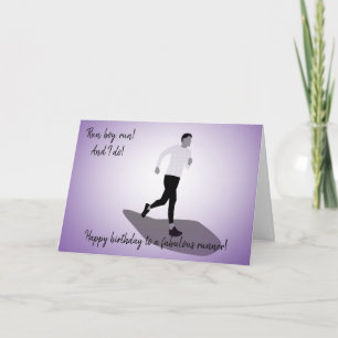 Carte Slim Boy Runner Anniversaire