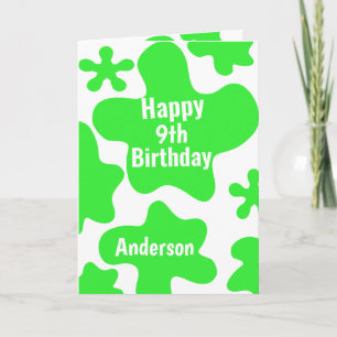 Carte Slime vert 9e anniversaire