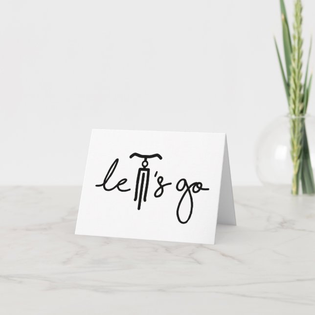 Carte Slogan a fait le tour de Slogan. Allons à vélo. (Devant)