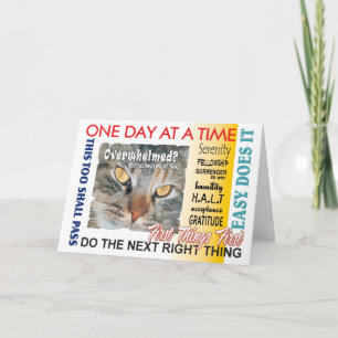 Carte slogans de récupération en 12 étapes