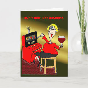CARTE SLOT MACHINE HAPPY BIRTHDAY GRANDMA
