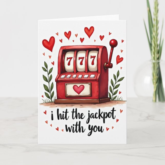 Carte Slot Machine Love Jackpot Card (Devant)
