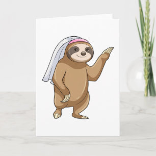 Carte Sloth as Bride with Veil