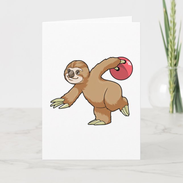 Carte Sloth at Bowling avec Bowling ball (Devant)