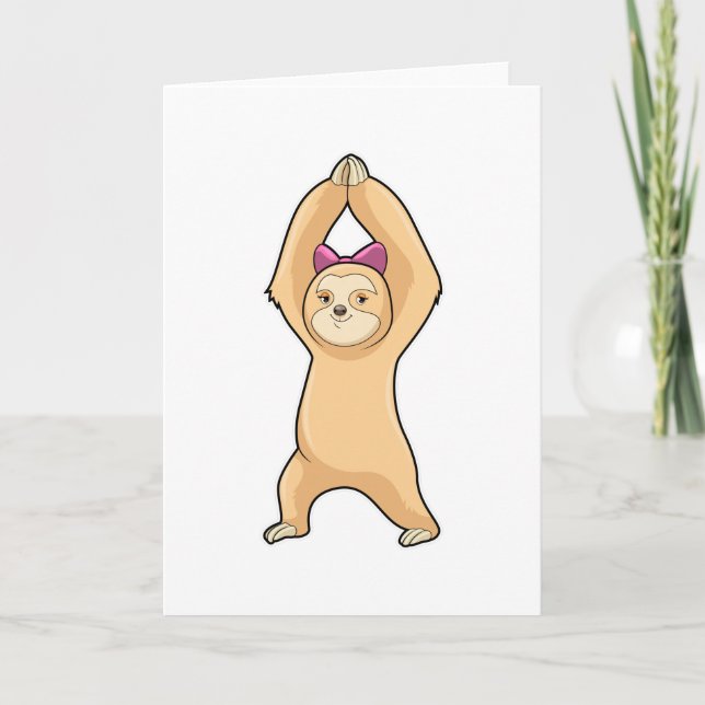 Carte Sloth at Fitness (Devant)