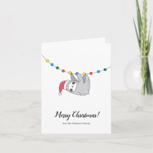 Carte Sloth Christmas