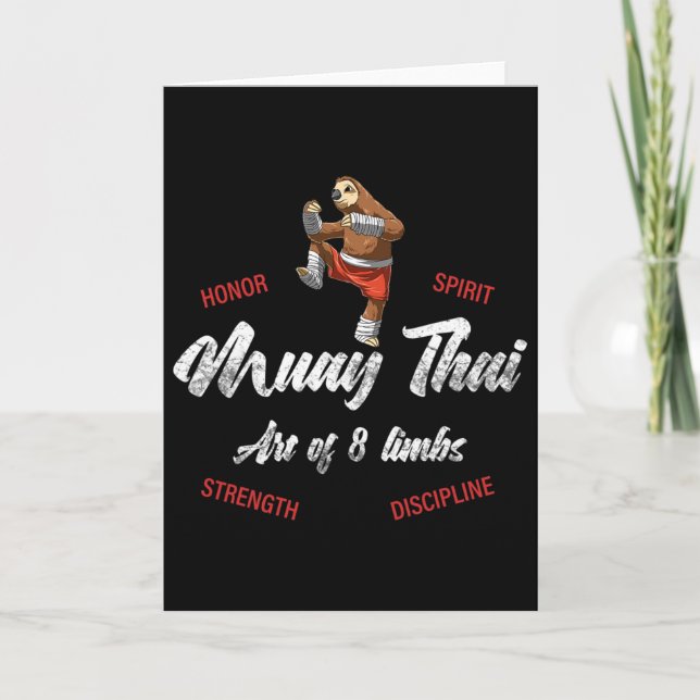 Carte Sloth Fighter - Muay Thai Thai Boxing And Kickboxi (Devant)