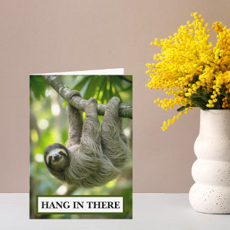 Carte Sloth Hang In There Encouragement