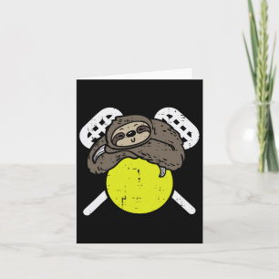 Carte Sloth Lacrosse Jolie Lazy Lax Joueuse Hommes Femme