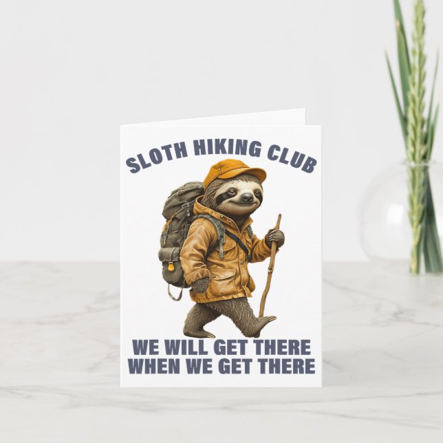Carte Sloth Randonnée Team Hommes Femme Sloth (Devant)