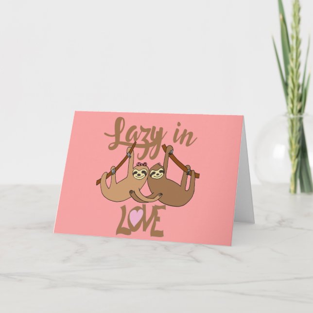 Carte Sloths Valentine's Day Relationship Couples Lazy (Devant)