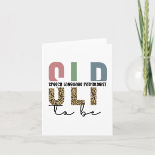 Carte SLP to be - Future Voix Langue Pathologiste cadeau