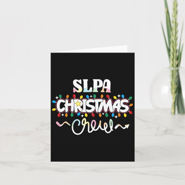 Carte Slpa Christmas Crew Speech Pathology Istant Xma  (Devant)