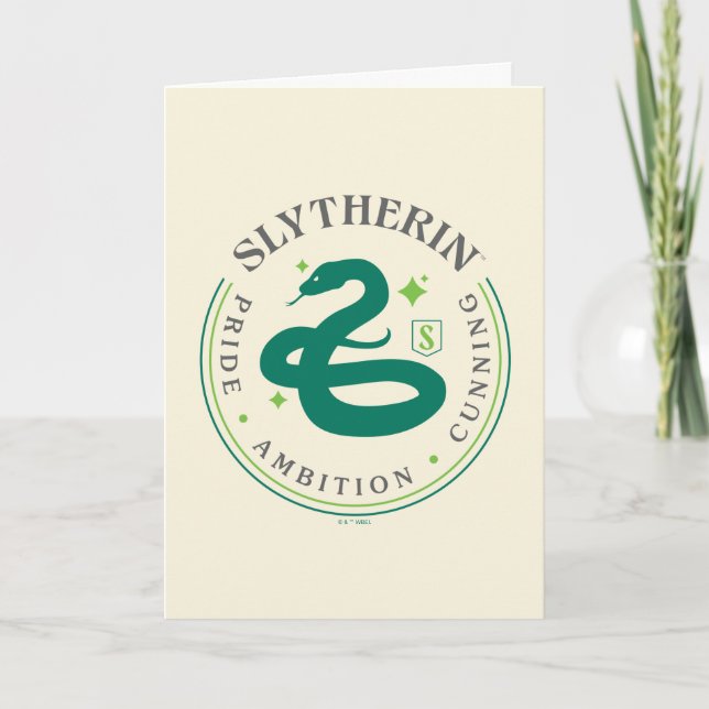 Carte SLYTHERIN™ Insigne de fierté de la Maison du serpe (Devant)