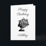 Carte Small, 4" x 5.6" Folded Greeting Card<br><div class="desc">Daughter Birthday - Beautician</div>
