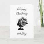 Carte Small, 4" x 5.6" Folded Greeting Card<br><div class="desc">Daughter Birthday - Beautician</div>