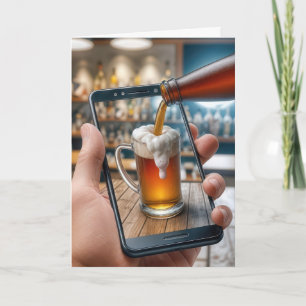 Carte Smartphone Anniversaire Avec Mug Bière