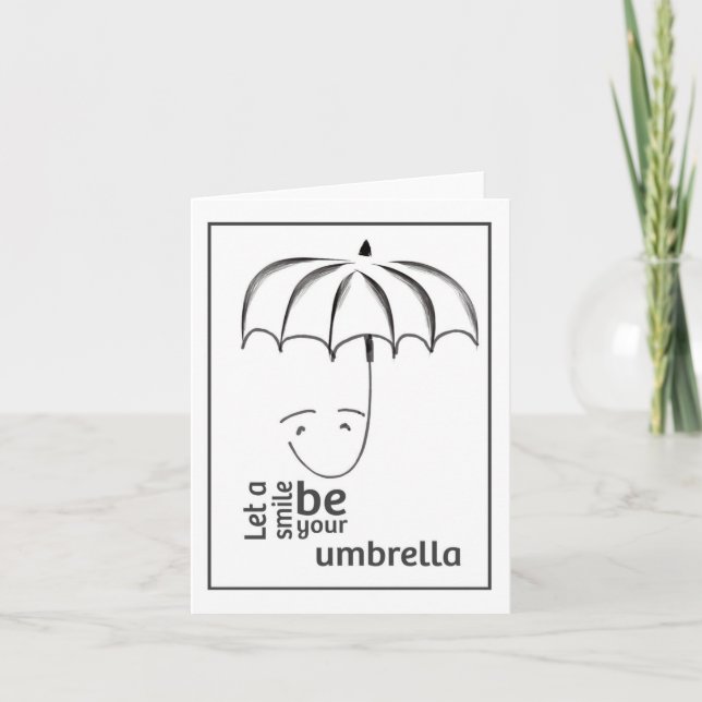 Carte Smile Be Your Umrella Note Card (Devant)