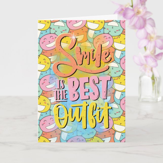 Carte Smile est la meilleure tenue ! Motivation (Orchidée)
