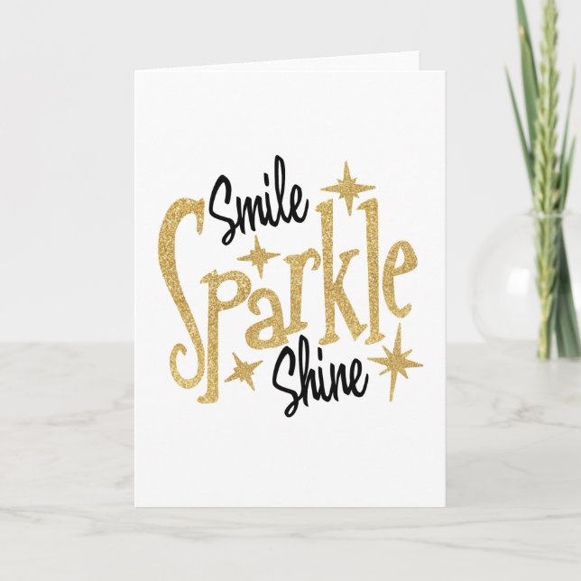 Carte Smile Sparkle brillant Inspiration (Devant)