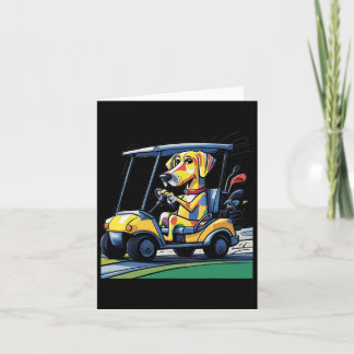 Carte Smileteessports Funny Yellow Lab Chien conduisant 
