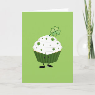 Carte Smiling St. Patrick's day cupcake
