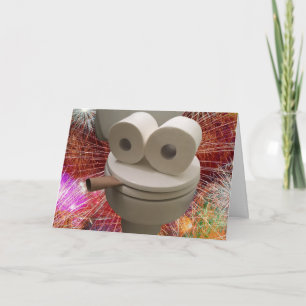 Carte Smiling Toilet Face