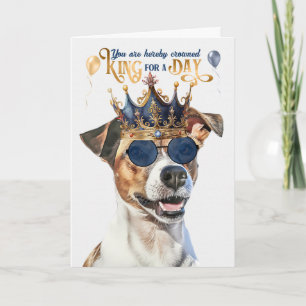 Carte Smooth Jack Russell King pour jour drôle Anniversa