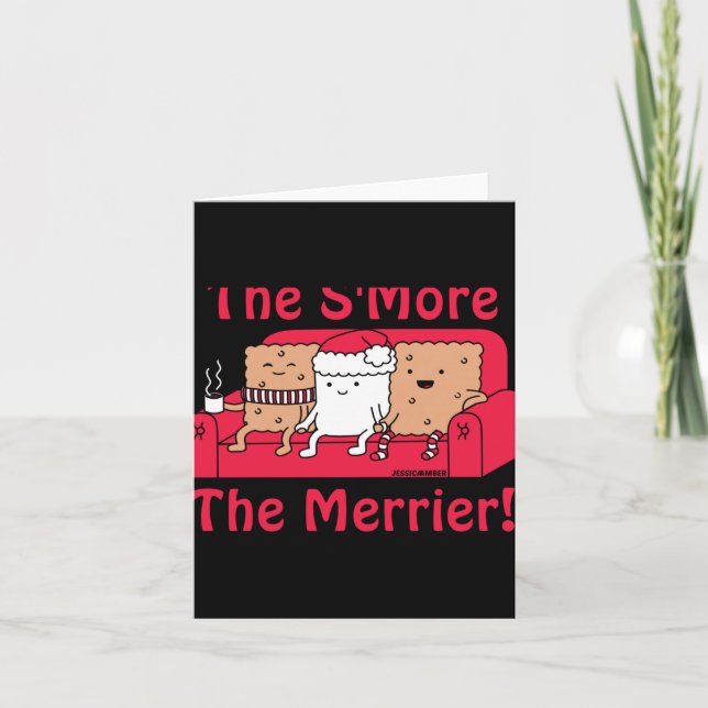 Carte Smore Merrier Cute Kids Cartoon Christmas  (Devant)
