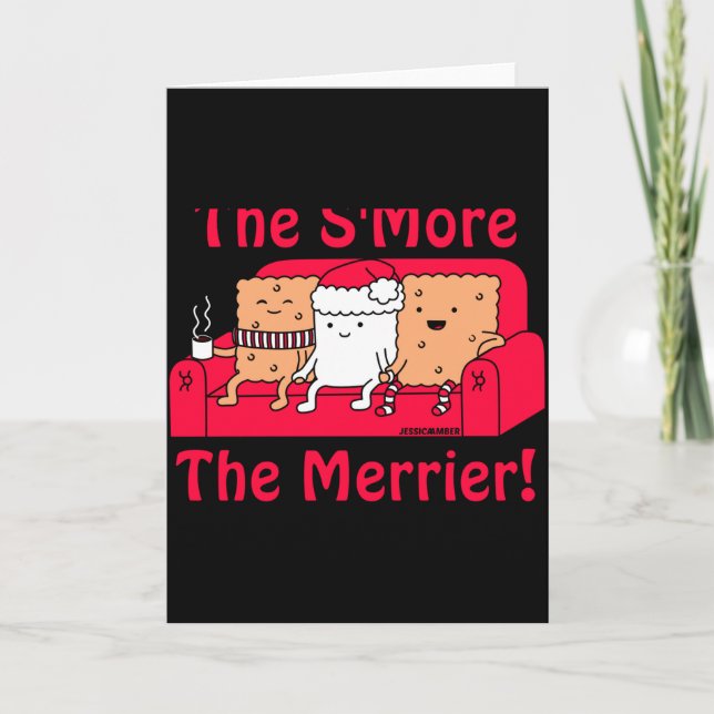 Carte Smore Merrier Cute Kids Cartoon Christmas  (Devant)