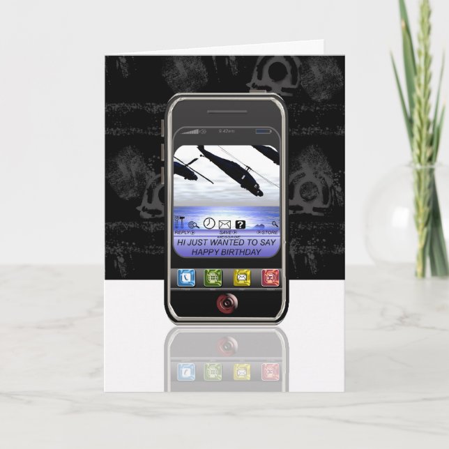 Carte SMS de téléphone portable Joyeux anniversaire (Devant)