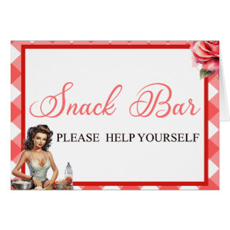 Carte Snack-Bar Pink Pinup Bachelorette