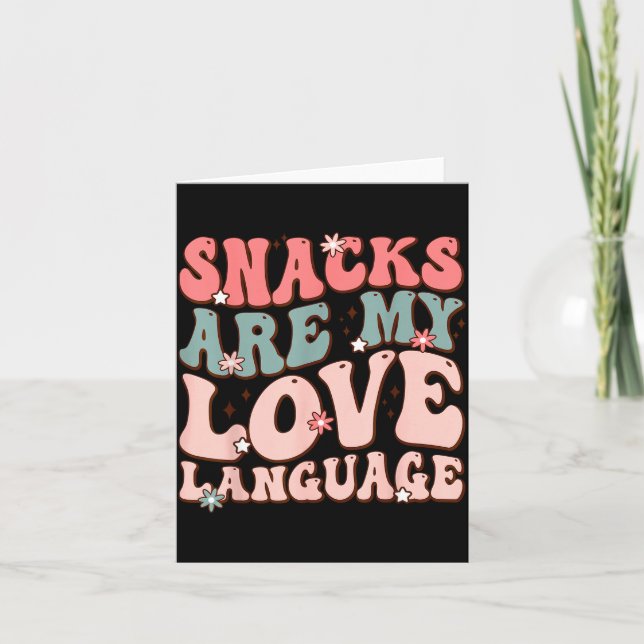 Carte Snacks Are My Love Language Valentine Day Kids Boy (Devant)