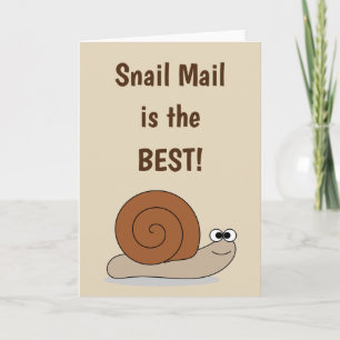 Carte Snail Mail Cute Drôle Humour Retro