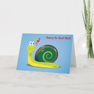 Carte Snail Mail Cute Drôle Humour Retro