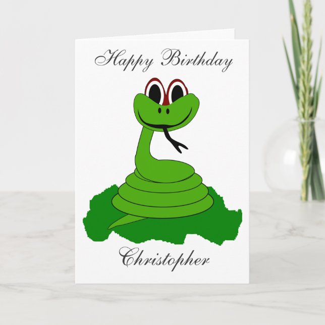 Carte Snake Birday Card Ajouter un nom (Devant)