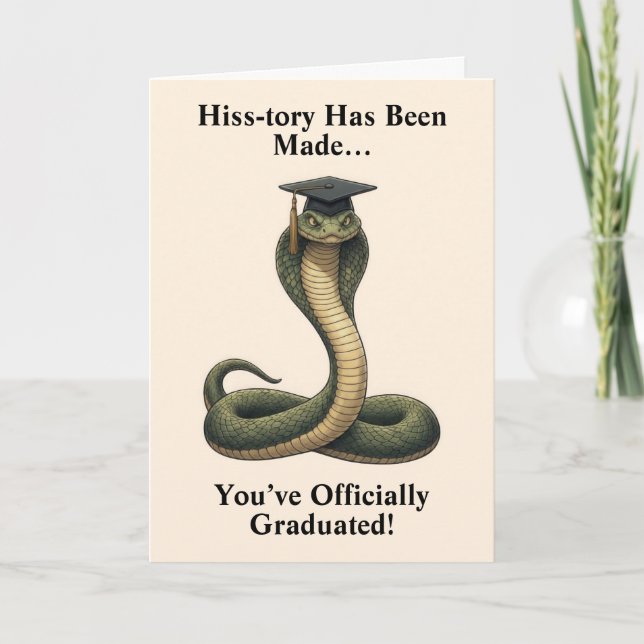 Carte Snake Graduation Card (Devant)