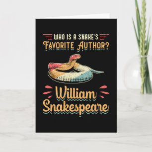 Carte Snakespeare Cobra Snake Reptile Animal drôle Cadea