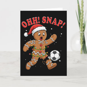 Carte Snap Noël Santa Gingerbread Jouant Au Football Pl