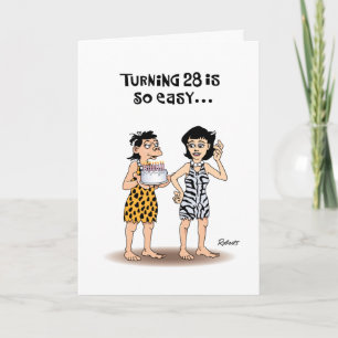 Carte Snarky 28e anniversaire