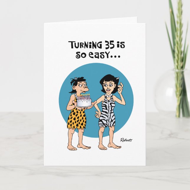 Carte Snarky 35e anniversaire féminin (Devant)