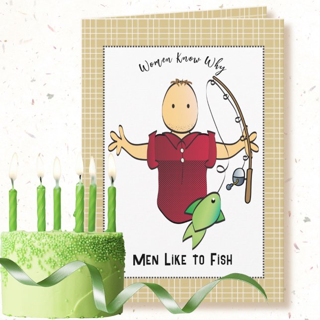 Carte Snarky Fish Homme Cartoon Blague Anniversaire (Créateur téléchargé)