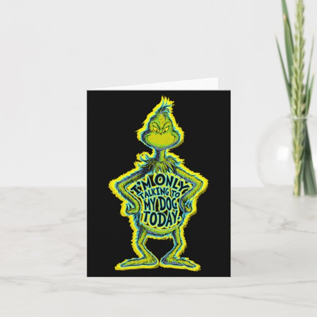 Carte Snarky Funny Im Only Talking To My Dog T  (Devant)