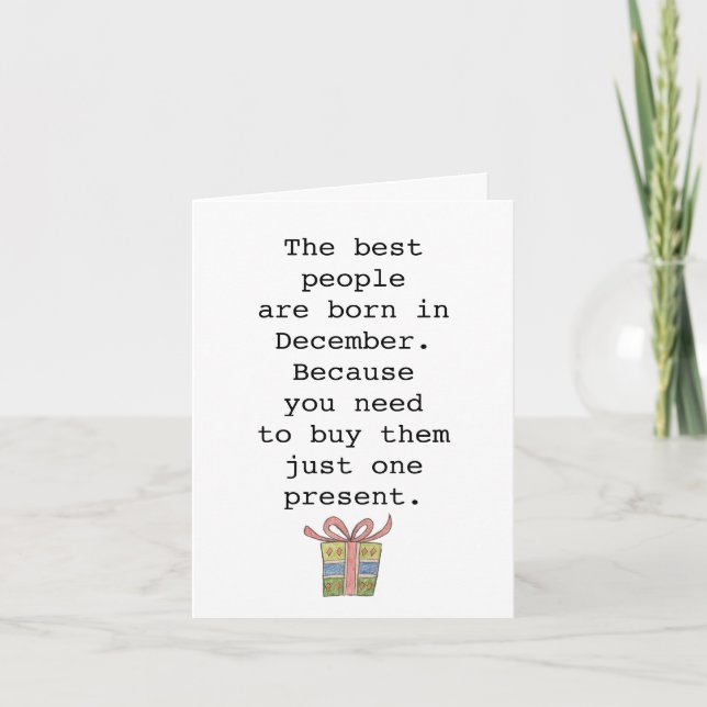 Carte Snarky Funny Noël Décembre Anniversaire (Devant)