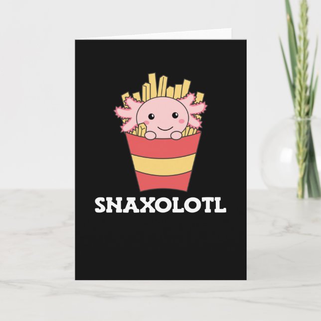 Carte Snaxolotl Axolotl Lover Mignons Animaux Fries (Devant)